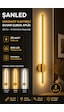 Dekoratif 20w İç Mekan Gold Kasa 3 Renkli Işık Elektrikli 80 Cm Duvar Aplik 2 Adet