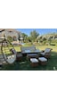 Mimoza Deluxe 7 Parça Rattan Villa Bahçe Takımı - Yemekli Oturma Seti Kahverengi