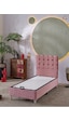 Beehanem Bengü 90x190 Tek Kişilik Baza Başlık 2 Li Set Babyface207 Pembe