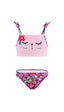 Denokids Çiçekli Kedi Kız Çocuk Bikini Çok Renkli