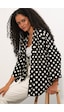 Bigdart Kadın Örme Puantiyeli Kimono 5996 - Siyah Bigdart Kadın Örme Puantiyeli Kimono 5996 - Siyah