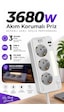 7go 7gsp1 3680w 3'lü Priz Beyaz Akım Korumalı 20w Pd Hızlı Şarj Usb 1.9m Kablolu Akıllı Led Ge 2 m