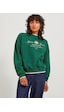 Jjxx Bisiklet Yaka Rahat Kesim Baskılı Yeşil Kadın Sweatshirt 12246744 Yeşil