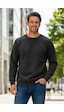 Remsa Erkek İçi Şardonlu Bisiklet Yaka Pamuklu Sweatshirt 0319 Siyah Siyah