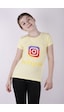 Toontoy Kids Toontoy Kız Çocuk Insagram Baskılı Tişört Sarı