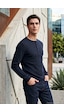 Buratti Pamuklu Regular Fit Düğmeli Bisiklet Yaka Sweat Erkek Sweat 5905852 Lacivert