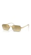 Ray-ban Rb 3928 0017ı 54 A Ap Rocky Unisex Dikdörtgen Gold Aynalı Metal Güneş Gözlüğü Altın