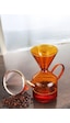 Borosilikat Amber Cam Kahve Demlik Metal Süzgeçli - Filtre Kahve Demliği Şeffaf Borosilikat Amber Cam Kahve Demlik Metal Süzgeçli - Filtre Kahve Demliği Şeffaf