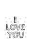 I Love You Folyo Balon Gümüş Renk 35 CM