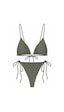 İpli Üçgen Bikini Takımı Haki