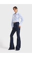 it's basic Kadın İndigo Renk 7w5-50 Flare Fit Viskon Elastan Kumaş Denim Jean