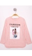 Toontoy Kids Toontoy Kız Çocuk Fashion Baskılı Tişört Pembe Melanj
