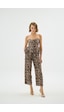 Sagaza Studio Ss6063 Leopar Desenli Straplez Bluz Çok Renkli
