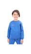 Toontoy Unisex Çocuk Baskılı Sweatshirt Saks Mavi