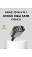Araç Şarj Cihazı 66w 4 Portlu Hızlı Şarj Ve Led Işıklı