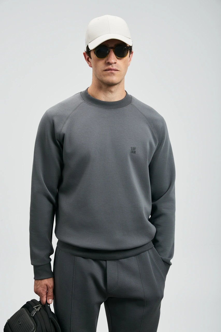 Lufian Grant Erkek Sweatshirt Koyu Gri Koyu Gri 112030179100160 Koyu Gri