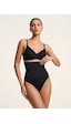 Kadın Yüksek Bel String Korse Dikişsiz Toparlayıcı Kaymayı Önleyen Shapewear Siyah