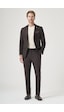 İmza Kahverengi-antrasit Mono Yaka Çizgili 6 Drop Slim Fit Tam Astar Esnek Takım Elbise 1001260901 Kahverengi - Antrasit