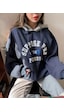 Kadın Lacivert Suppose Baskılı Oversize Sweatshirt Lacivert Kadın Lacivert Suppose Baskılı Oversize Sweatshirt Lacivert