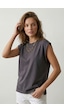 Elemge %100 Pamuk Süprem Tok Kumaş Kadın Oversize Antrasit T-shirt Geniş Omuzlu Dökümlü Kolsuz Bol Kalıp Elemge %100 Pamuk Süprem Tok Kumaş Kadın Oversize Antrasit T-shirt Geniş Omuzlu Dökümlü Kolsuz Bol Kalıp