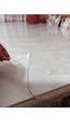 Şeffaf Masa Örtüsü Kalın 1.4 Mm Kaymaz Su Geçirmez Pvc Masa Koruyucu Beyaz