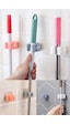 3'lü Yapışkanlı Mop Askısı Süpürge Paspas Tutucu Duvar Organizer Askı Seti 3'lü Yapışkanlı Mop Askısı Süpürge Paspas Tutucu Duvar Organizer Askı Seti