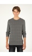 U.s. Polo Assn. Erkek Minimalist Desenli Regular Fit Uzun Kol Kazak Gri