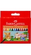 Faber-Castell Süper Yıkanabilir Mum Boya, 12 Renk, Leke Bırakmaz, Jumbo Boy, Parlak ve Yoğun Renkler