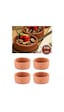 Elizi Çömlekleri 4 Adet Toprak Güveç Kasesi, Fırın Sütlaç Yoğurt Kabı 4 Lü Set 4x500ml Toprak