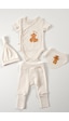 Tinylamb Fluffy Bear Yenidoğan Organik Set - 4 Parça Bej Tinylamb Fluffy Bear Yenidoğan Organik Set - 4 Parça Bej