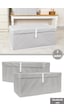 Mega Plus Kutu Hurç, Yorgan Yastık Çarşaf Dolapiçi Düzenleyici Mukavva Destekli 70x40cm 2 Adet Gri Gri - Beyaz Mega Plus Kutu Hurç, Yorgan Yastık Çarşaf Dolapiçi Düzenleyici Mukavva Destekli 70x40cm 2 Adet Gri Gri - Beyaz