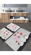 Kitten Banyo Halısı Djt 3 Lü Set Banyo Halısı Paspas Kaymaz Taban Yıkanabilir Çok Renkli