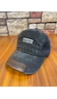 Hamze Original Black Logo Vintage Eskitme Yıkamalı Beyzbol Cap Şapka Siyah