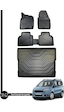 Ford Courier 3d Havuzlu Paspas + Bagaj Havuzu İkili Set