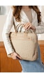 Just Polo Orijinal Ayarlanabilir Askılı Lüks Laptop & Evrak Çantası Shopper Ebat 30 X 40 Cm Vizon