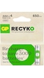 GP Batteries ReCyko 650 1.2 V AAA Ni-Mh İnce Kalem Şarjlı Pil 4’lü Kart