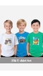Fyk Kids Erkek Çocuk Yuvarlak Yaka 3'lü Basketball-surf Al Day Baskılı T-shirt Çok Renkli