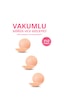 Cottonhill Ten Vakumlu Yapışkansız Göğüs Ucu Kapatıcı, Meme Ucu Kapatıcı 3'lü Paket Bej