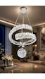 Kumandalı 3 Renk Işıklı Modern Sarkıt Led Avize Krom Kasa Salon,oda ,mutfak ,hol Krom - Gümüş
