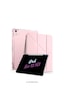 Apple Uyumlu iPad Air 13 İnç 2025 M3 Çip Kalem Bölmeli Standlı Akıllı Fuchsia Trifolding Tablet Kılıfı Kapaklı Kılıf