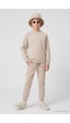 TOMMYLIFE Bej Standart Fit Basic Dikiş Detaylı Erkek Çocuk Eşofman Takım - 11325