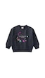 Pullu Ay Yıldız Nakışlı Sweatshirt 2-8 Yaş Antrasit Antrasit