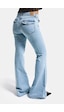 it's basic Kadın Ice Rengi 4s6-3 Sln05 Mide Rise Flare Fit Süper Esnek Kumaş İç Boy 83cm Denim Jean Buz Mavi