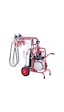 Kurtsan KM04097 Çift Sağım Tek Güğüm Arabalı Süt Sağım Makinesi Yağlı Sistem-Silikon Memelikli 300cc