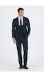 İmza Siyah Mono Yaka Astarlı Çift Yırtmaç Esnek 6 Drop Slim Fit Basic Yelekli Takım Elbise 1001255186