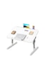 Sunup Sn-29697 Çok Fonksiyonlu Katlanabilir Yatak Koltuk Laptop Masası Yükseklik Ve Açı Ayarlı Beyaz 60x40cm