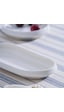 Acar Jea-07406 Rumi 6 Adet Porselen Oval Kayık Sunum Tabak 23 Cm Beyaz