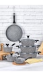 Taç Mastercook Family 12 Parça Granit Tencere Seti Gri Tac-8055 Gri