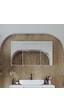 Banyo Dolabı Kulpsuz 3 Kapaklı Mdf 105 Cm Aynalı Banyo Üst Dolabı Mat Beyaz