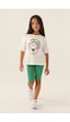 U.S. Polo Assn. Lisanslı Rainbow Krem Kız Çocuk Bermuda Takım 5274-43171 Krem